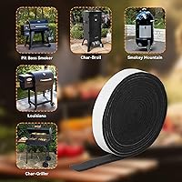 Vista 4 de onlyfire Hi Temp BBQ Smoker Gasket with Adhesive for BBQ Smoker, Self Stick, 15FT