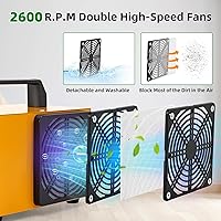 Vista 8 de HHGM 8000 Million Negative Ion Air purifier Odor Eliminator Air Purifiers Filterless Ionizers Air Freshener Air Cleaners for home, Office, Dust