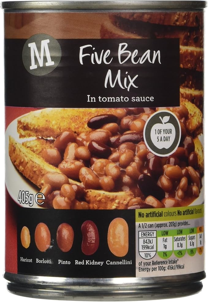 Morrisons Five Bean Mix In Tomato Sauce, 405g Amazon.co.uk Grocery