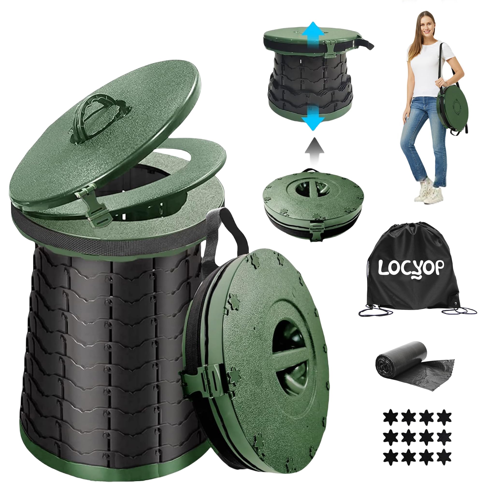 Toilette Portable Camping Toilette De Camping Toilette Pliable Camping Toilet Urinoir Unisexe pour Voiture Toliet pour Hommes Et Femmes Seau Hygiénique pour Voiture
