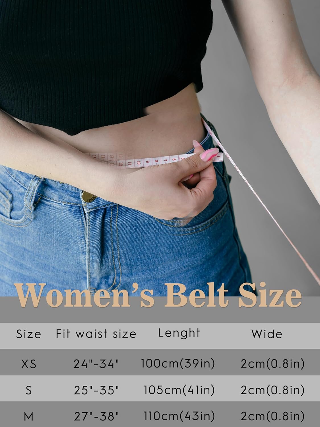 Women's Skinny Leather Belt for Jeans Dresses Pants Ladies Thin Soft Waistband with Gold Buckle Black Brown Gift Belt - Image 5