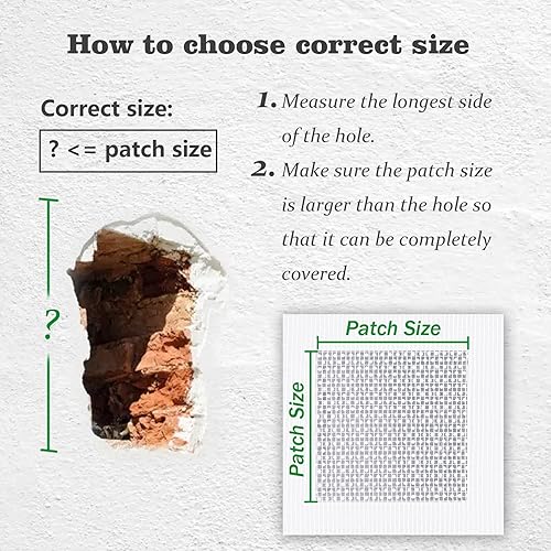 Miniatura 3 de GAXmi Parches de pared Juego de parches, kit de reparación de paneles de yeso con masilla, papel de lija raspador de parche de 2 pulgadas para