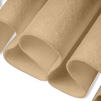 FabricLA Taupe Felt Fabric – 36" Wide x 12 Feet – Durable Craft Felt by The Yard for DIY, Sewing, Banners, Costumes & Decorations
