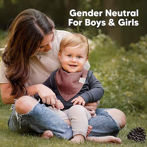 Miniatura 6 de KeaBabies Paquete de 8 baberos de muselina para niños y niñas, baberos de muselina bandana para bebés, niñas y niños, babeo recién nacido, dentición