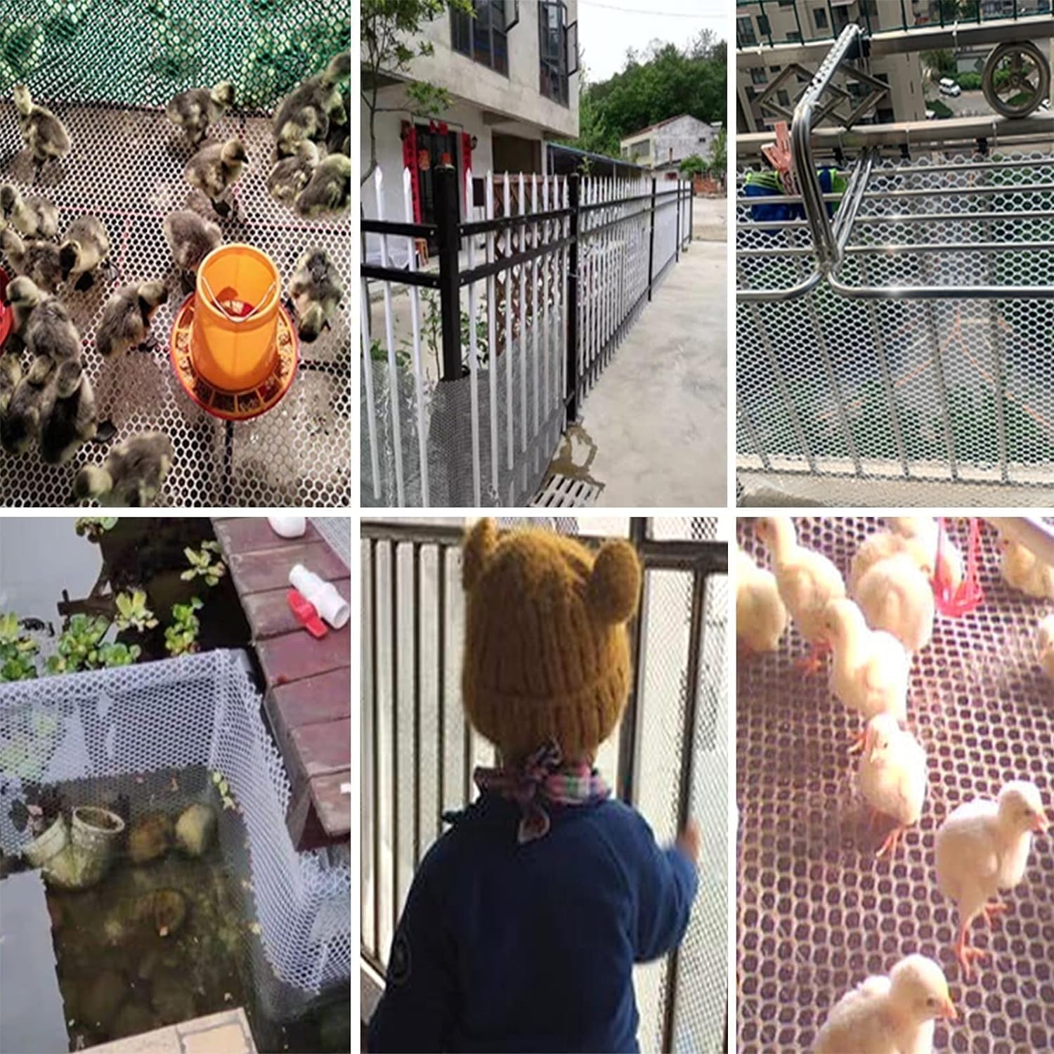 Plastic Garden Fencing Net Durable Plastic Grid Outdoor Guardrail Chicken Wire Mesh Roll Custom Made ﻿ ﻿ ﻿(Clear0.8cm0.5mx5m)