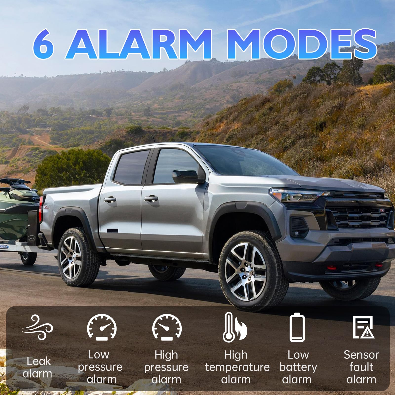 OBEST Sistema de Control de presión de neumáticos Bluetooth con 4 sensores externos, Sensor de presión de neumáticos Bluetooth Sensor de neumáticos App para automóviles y Motocicletas