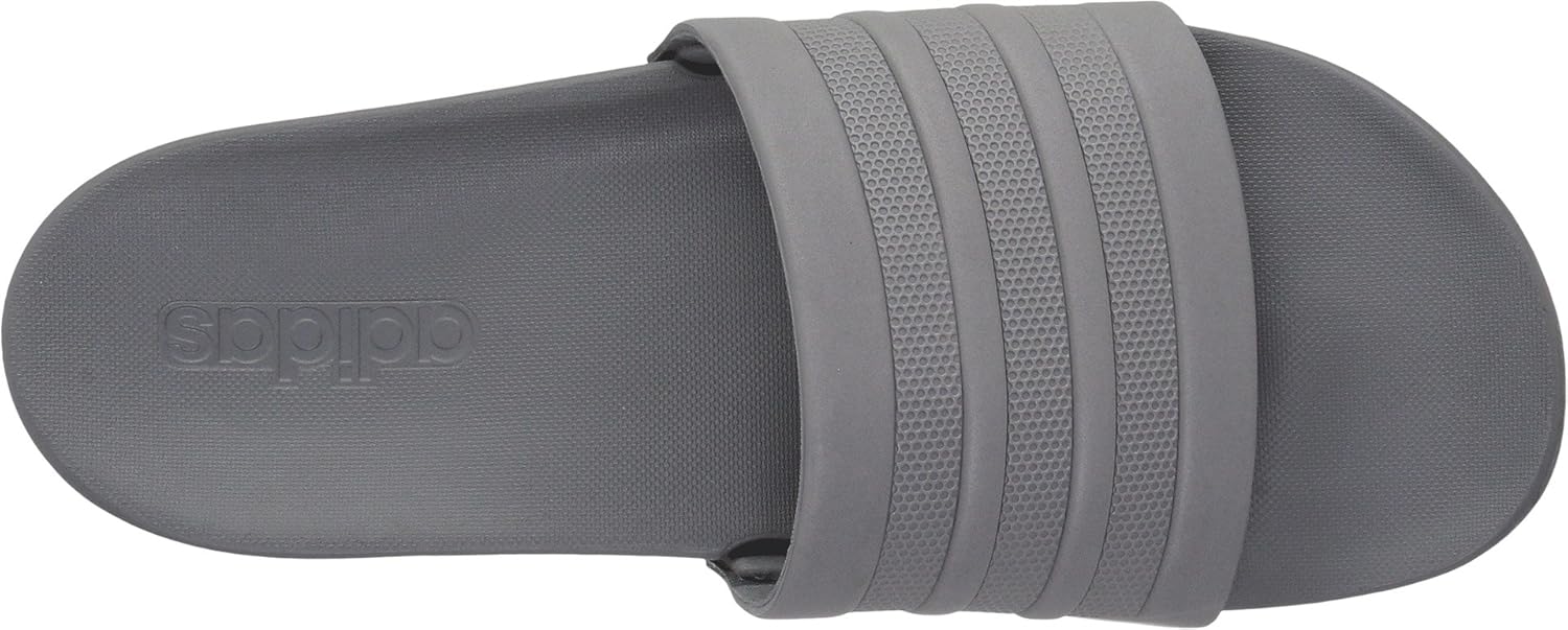 adidas Women's Adilette Comfort Slides Sandal, Grey/Grey/Grey, 6