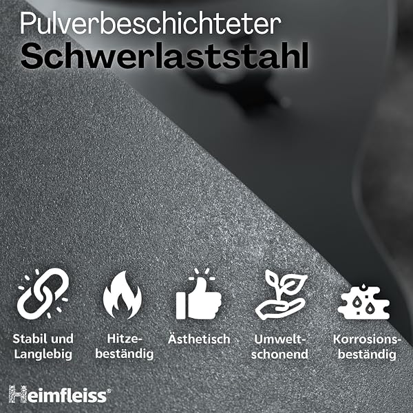 Heimfleiss® Kaminbesteck Modern Grau | Ofenbesteck Kaminbesteck Set | Hochwertiges Kaminset aus Schürhaken & Kehrset | Kaminzubehör mit Holzgriff | Kaminofen Besteck Anthrazit | Kamingarnitur für Ofen - 4