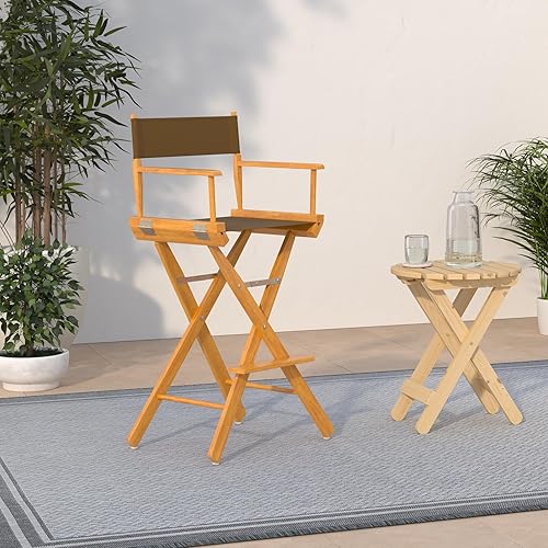 Miniatura 2 de Casual Home 230-05021-45 -Silla de director de 30 in, marco de roble, lona marrón, altura de barra