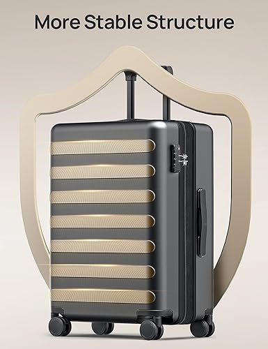 Miniatura 9 de NINETYGO - Equipaje de mano de 20 pulgadas aprobado por aerolíneas, para viajes de 3 a 5 días, con ruedas giratorias dobles, policarbonato 100%