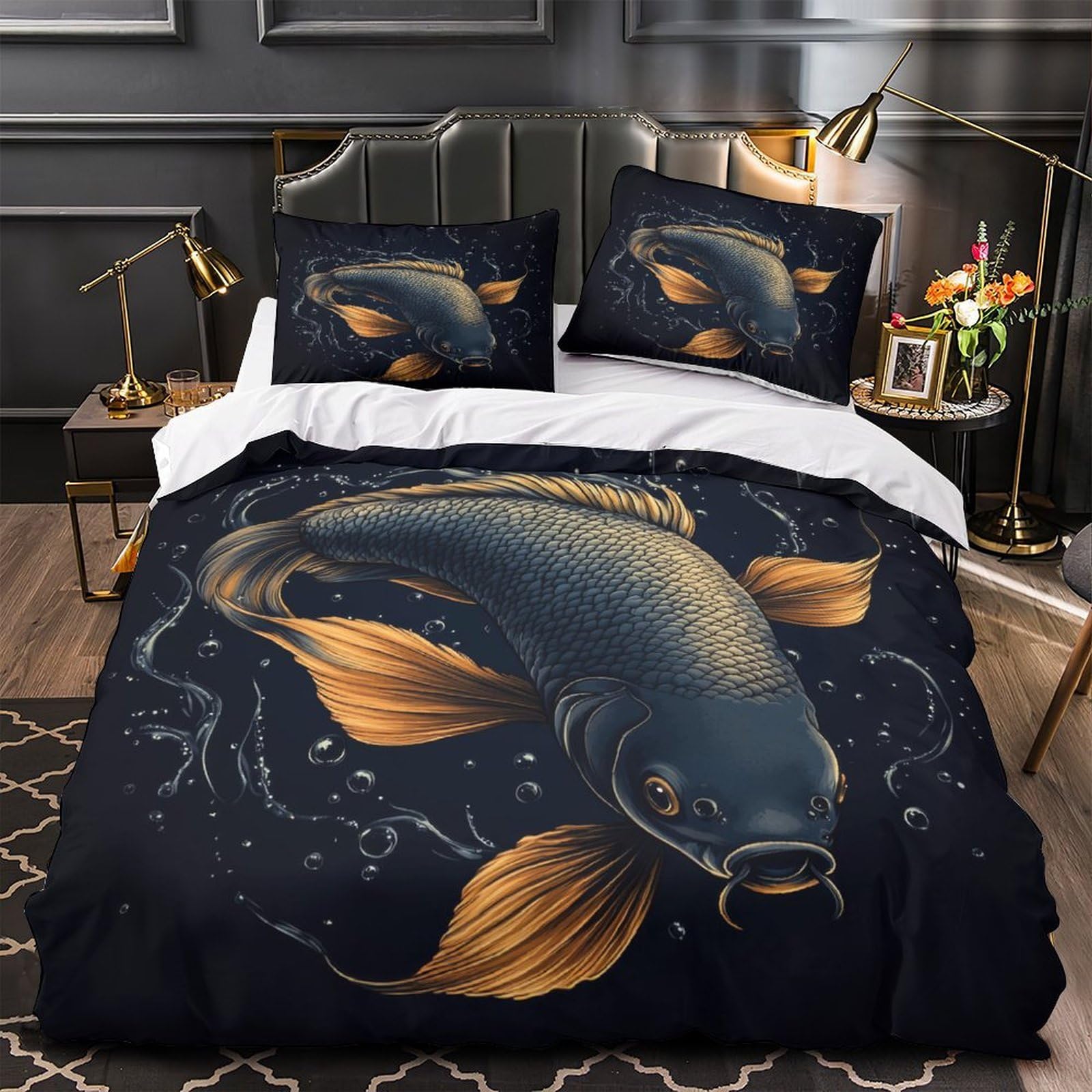 Parure de Lit Chevalier 220x240 Housse de Couette Fantasy 3D