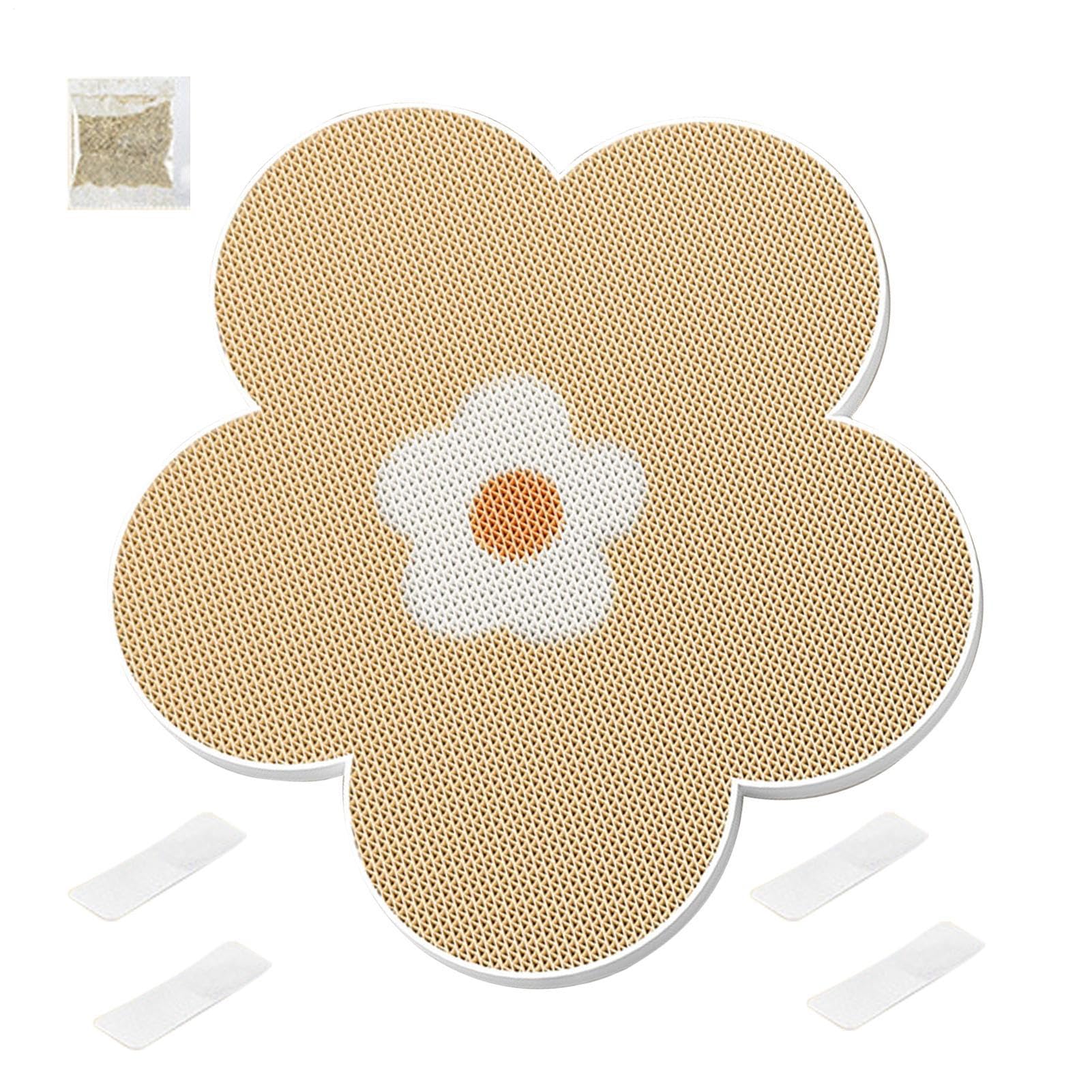 Tapis À Griffes pour Chat,Griffoir Adhésif Forme Fleur Décoratif en Sisal | pour Patte De Chat Parents d'animaux Sol Escalier Rampe Mur Chaise Canapé,Sol Mur Porte Escalier Tapis Siège