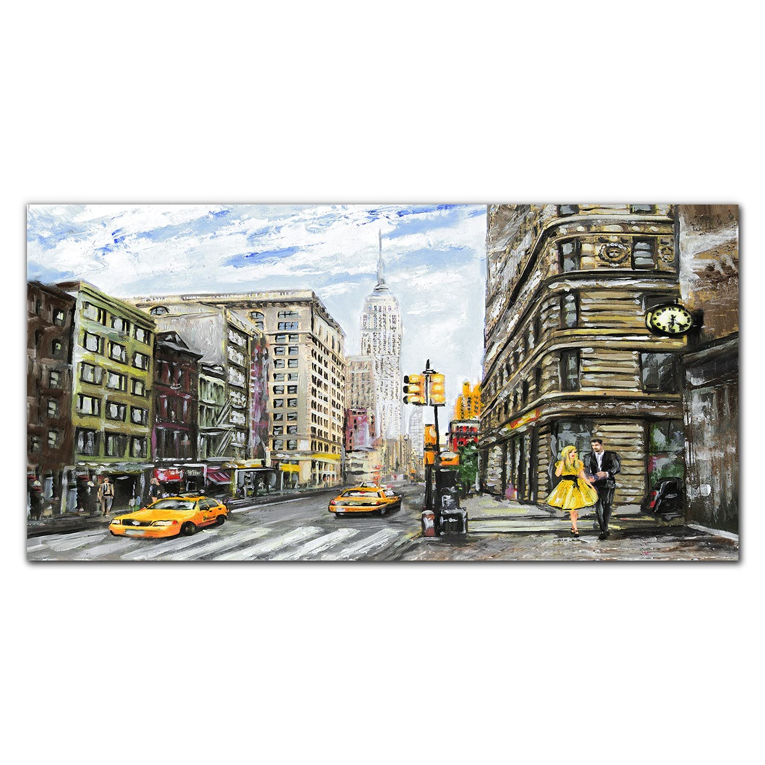 Crédence de cuisine en verre trempé 120x60cm pour rénover un mur au look New York