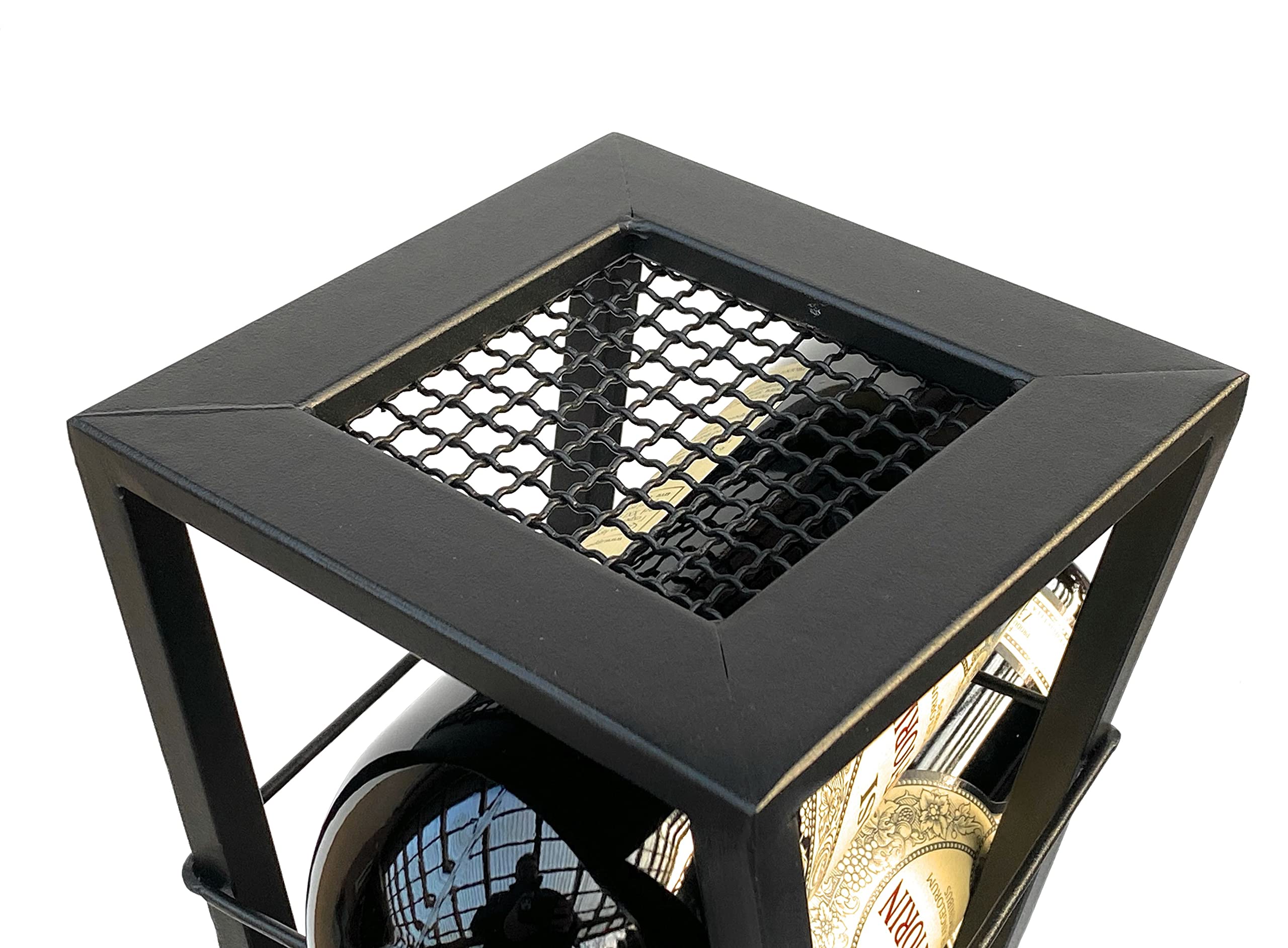 DanDiBo Esperanza - Portabottiglie in metallo di design, 80 cm, colore nero