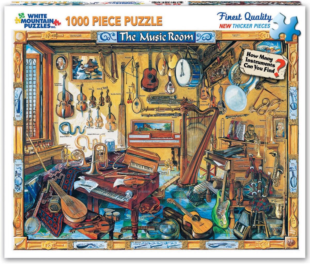White Mountain Puzzles Music Room - 1000 Piece Jigsaw Puzzle