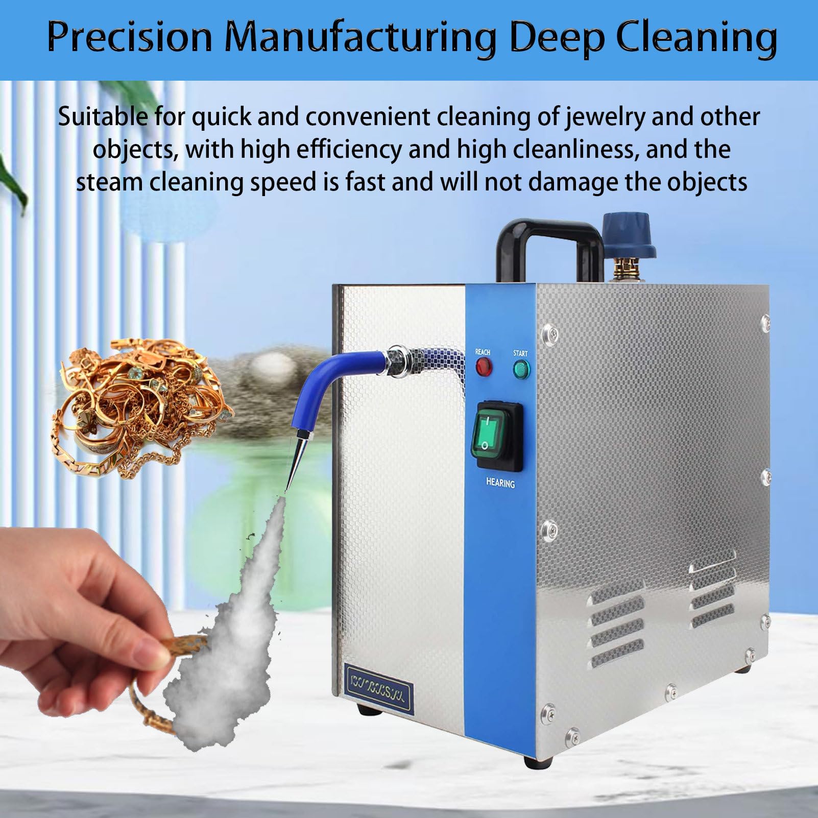 MáQuina Profesional De Limpieza A Vapor para Gemas, MáQuina Profesional De Limpieza A Vapor para Gemas, Oro Y Plata, MáQuina De Limpieza A Vapor para JoyeríA 2L