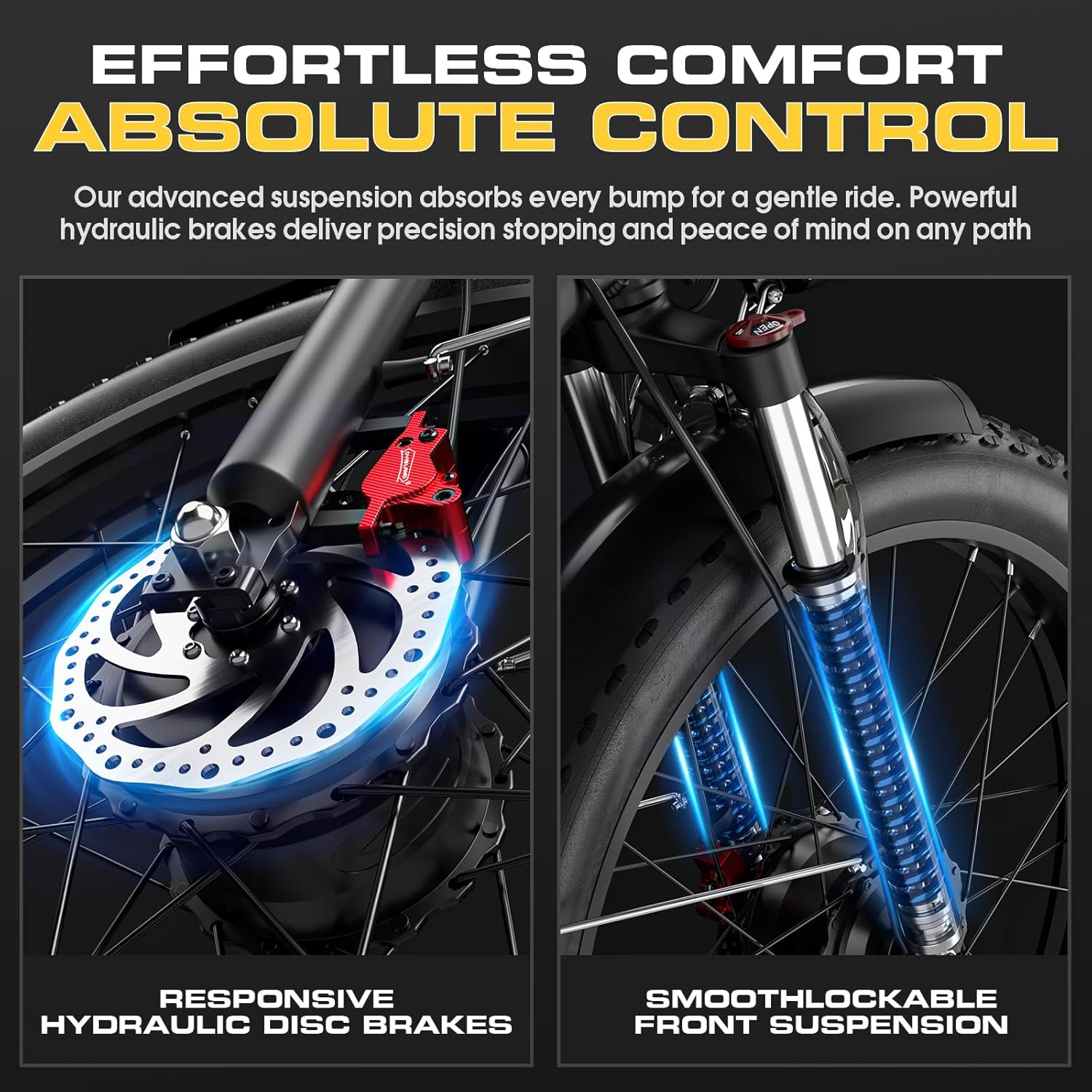 Electric Bike 6000W Dual Motor Ebike 48 MPH 52V 36Ah Ebikes 100 Miles Range 24/26" Fat Tire Hydraulic Brakes Electric Dirt Bike for Snow Sand Mountain Commute
