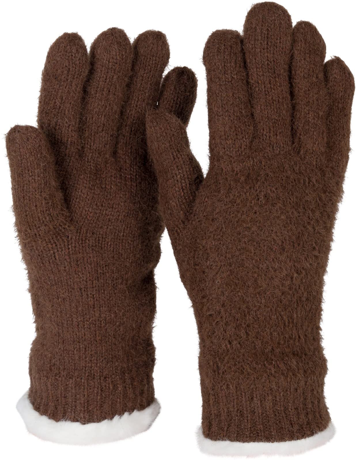 styleBREAKER 09010040 Gants d'hiver chauds pour femme avec motif grain de riz et polaire