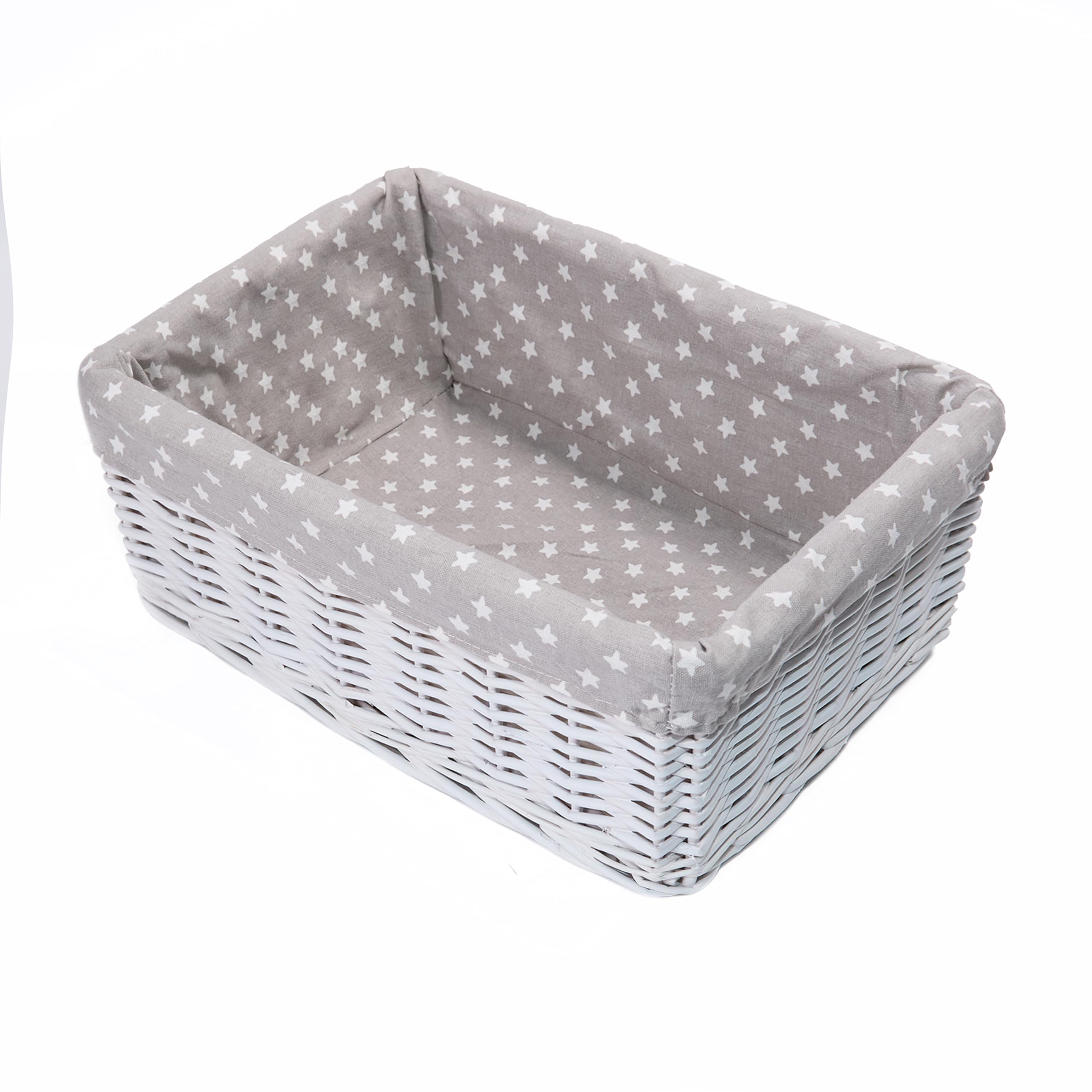 green leaves Hamper Baskets for Gifts Empty, Small Woven Wicker Storage Basket, Pink Wicker Baby Baskets for Hampers, Gifts, Grey Storage Basket Hampers (White, Large)