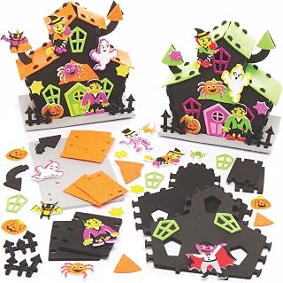 Baker Ross AT107 Haunted House Kits for Halloween Decorations, Arts and Crafts, Gifts, Party Activities and More (Pack of 2), Assorted