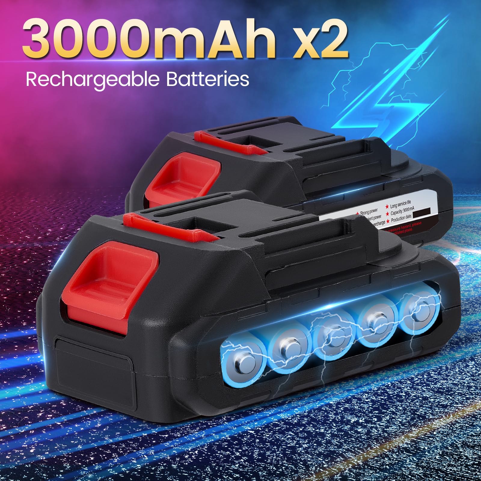 Pistola a spruzzo elettrica senza fili, con 2 batterie da 3000 mAh, contenitore rimovibile da 1000 ml, 5 ugelli e 3 modelli di spruzzo, per recinzioni, capannoni, pareti, pistola a spruzzo a