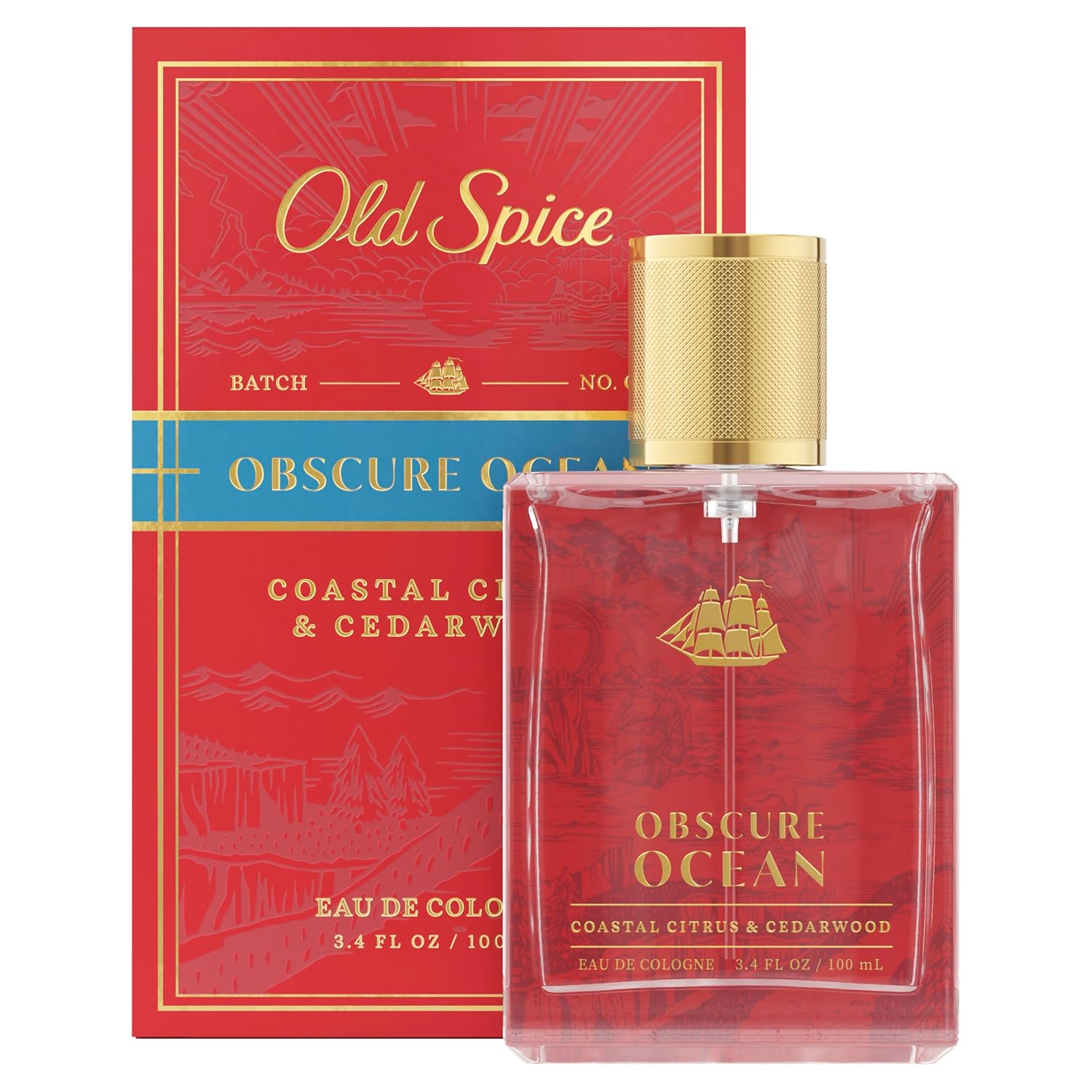 Old Spice Signature Cologne for Men, Obscure Ocean Premium Scent with Notes of Coastal Citrus + Cedarwood, 3.4 fl oz