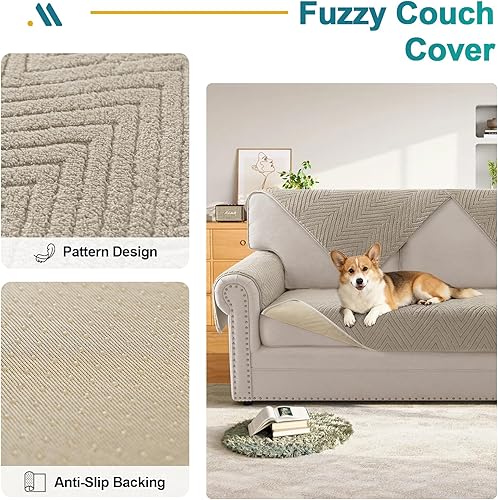 Miniatura 9 de Turquoize Juego de 2 fundas antideslizantes para reposabrazos de sofá mullidas, lavables, gruesas, suaves, fundas protectoras para brazos de silla