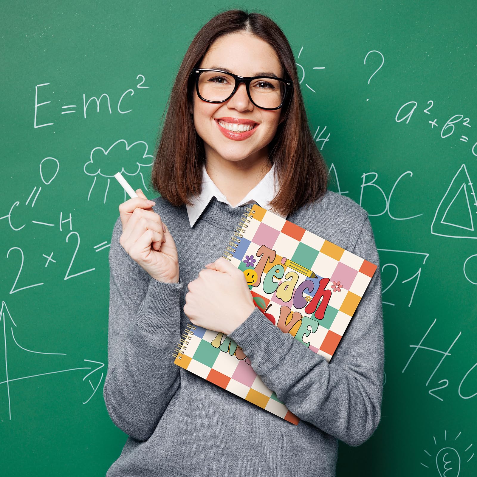 Lehrerplaner, undatiert, 21,6 x 27,9 cm, ideal für die Schule | Unterrichtsplanbuch mit Aufklebern, Stundenplan, Wochenkalender