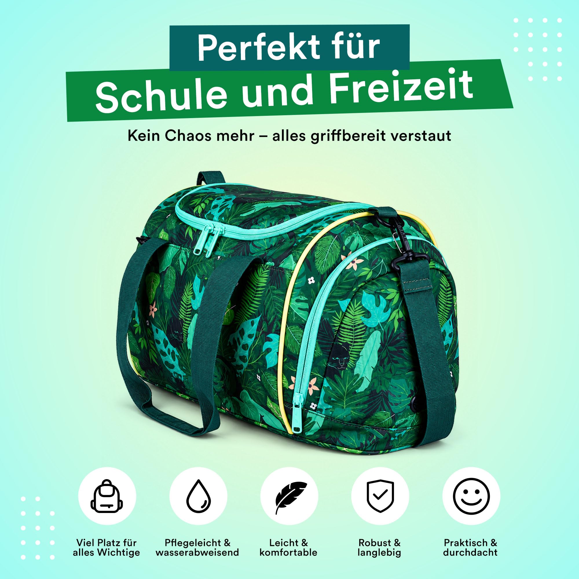 McNeill borsa sportiva Fit S Sportbag Tropic verde
