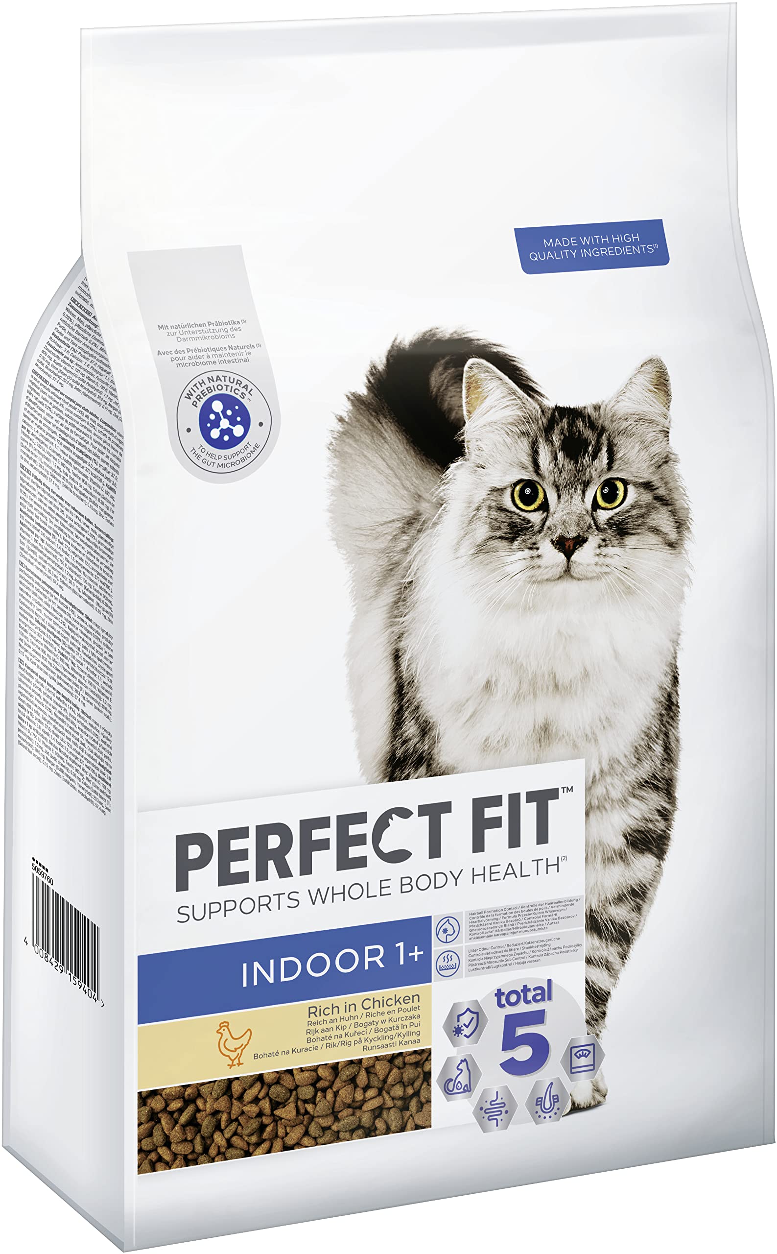 Perfect Fit Cibo secco completo per gatti adulti da 1 anni in su, ricco di pollo, 1 sacchetto (7 kg)