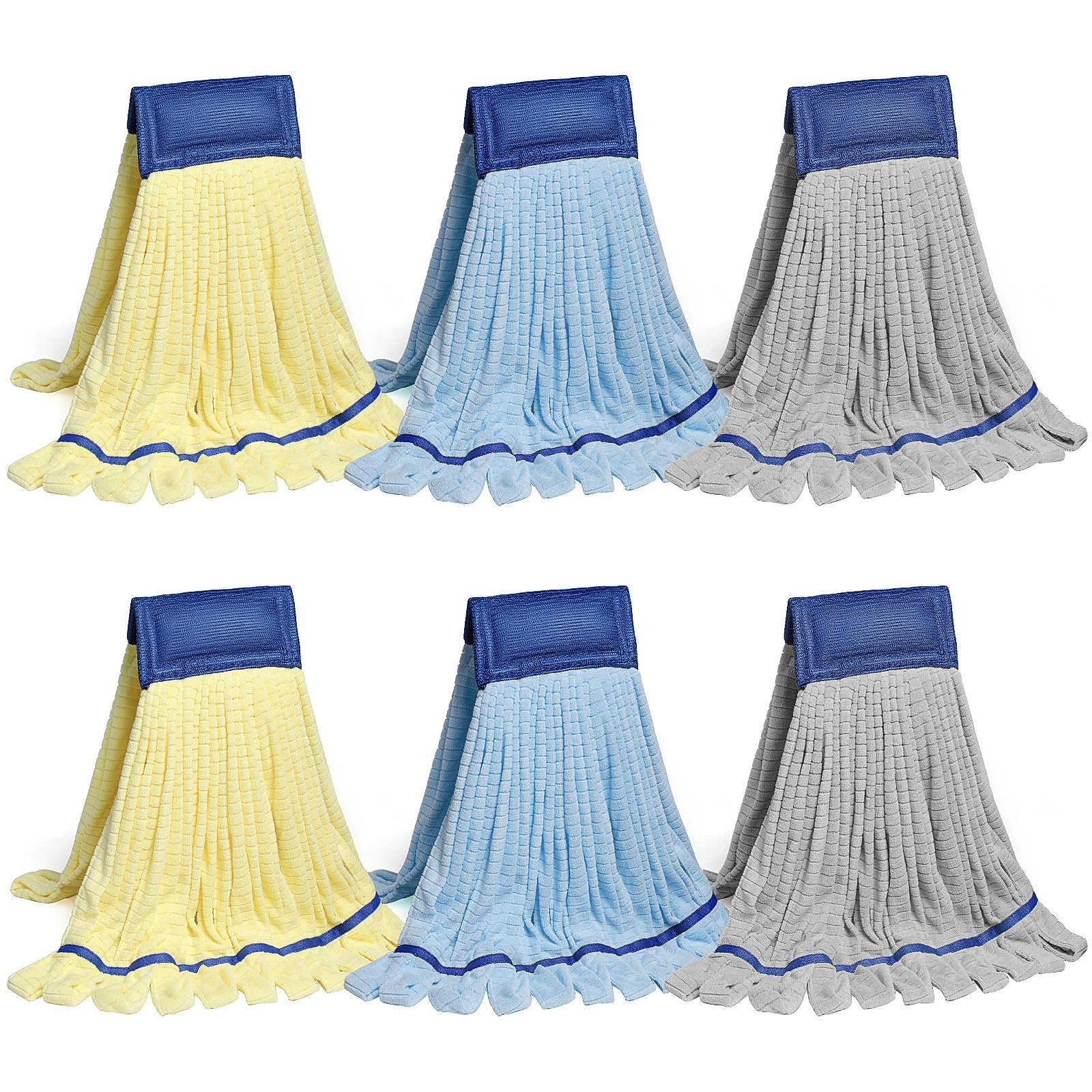 DRKLEAN Large Microfiber Tube Mop Heads,Heavy Duty Mop Head,Highly Absorbent,Commercial Mop Head Replacement,Wet Mop Heads Replacement,for Hardwood,