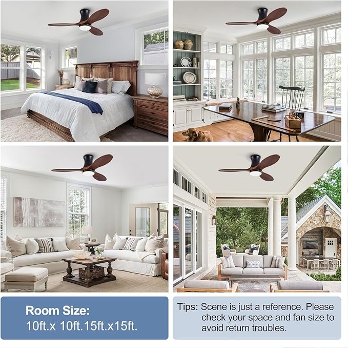 Vilador de Techo 42 Pulgadas con Luz y Control Remoto, 6 Vel miniatura 9