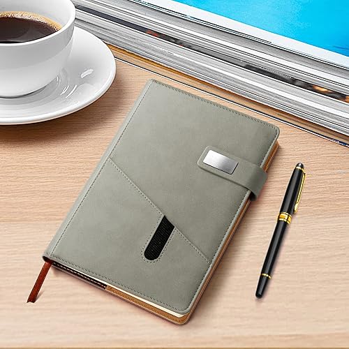 Miniatura 7 de Cuaderno A5 en blanco, cuaderno de bocetos de cuero de tapa dura recargable con bolsillo y hebilla magnética, 240 páginas gruesas de viaje para