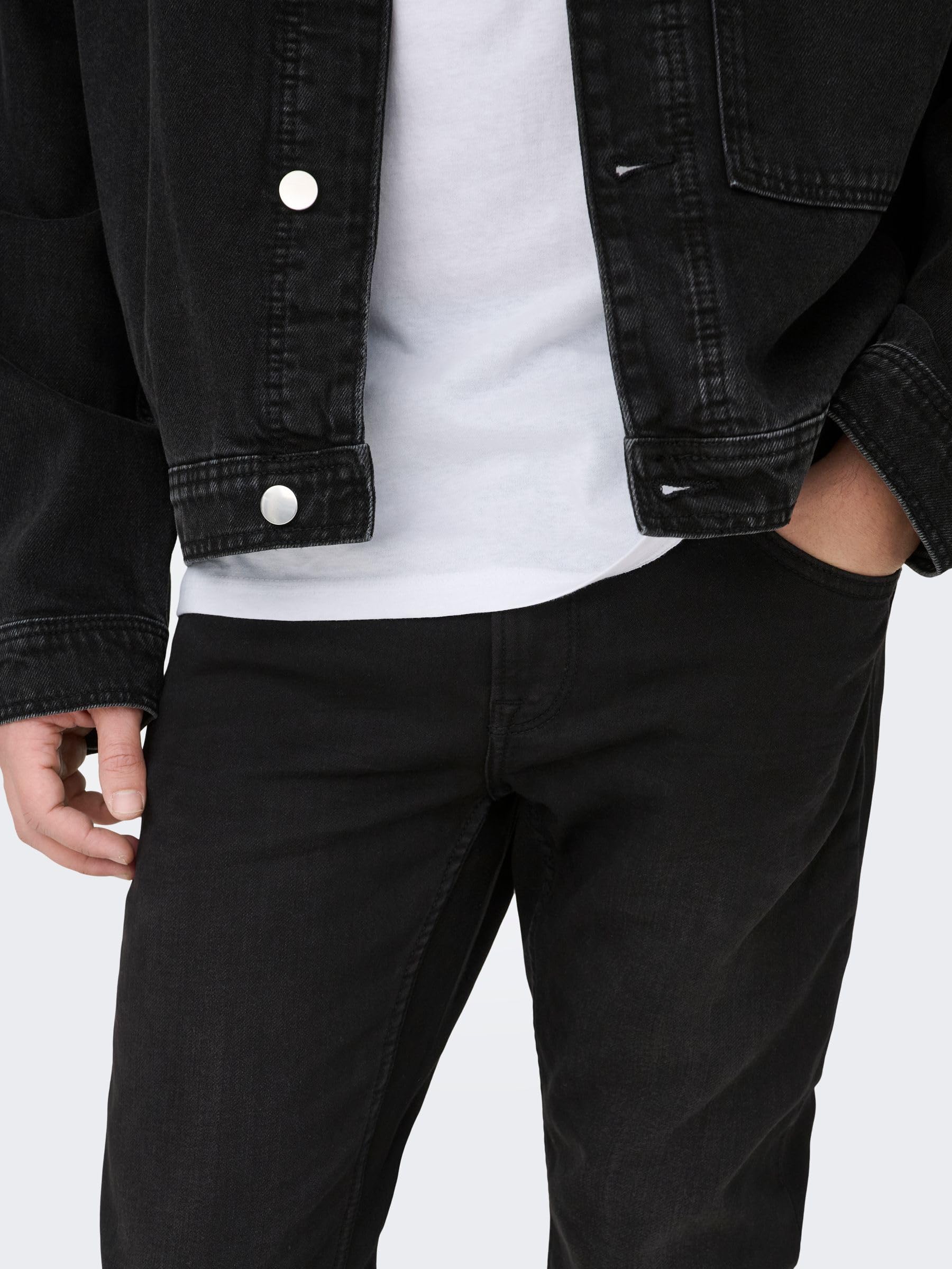 ONLY & SONS Onswarp Grey Dcc 2051 Noos Dżinsy skinny Mężczyźni