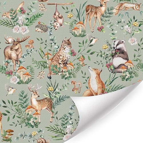 Miniatura 28 de HLNIUC Papel pintado vintage beige de hongos autoadhesivo de 17”x118” de estilo boho con mariposas y polillas, papel de contacto de bosque Hongos