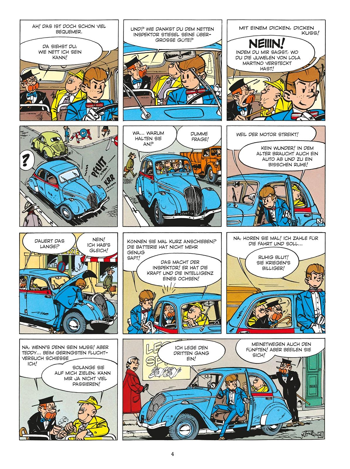 Jeff Jordan-Schuber: Limitierte Gesamtausgabe mit allen 16 Bänden der humorvollen Krimi-Comic-Serie über einen französischen Privatdetektiv der 50er Jahre