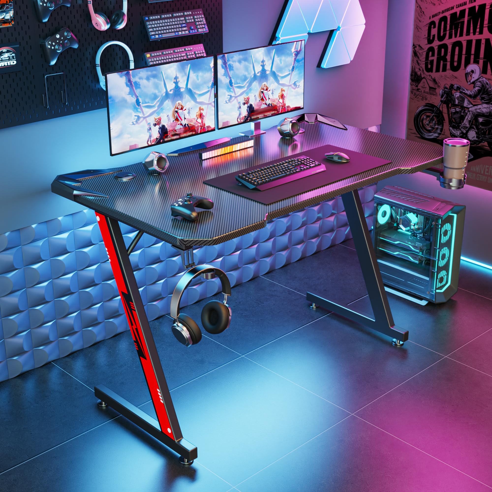 Amazon.com: Victone Gaming Desk, 44.1 x 23.6 x Height 29.1 inches