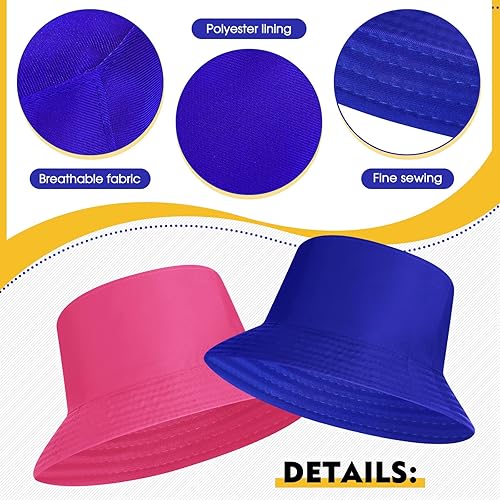 Miniatura 3 de Solid Bucket Hat Bulk Multicolor Hat Packable Fishing Hats Travel Bucket Hat Beach Fishing Cap for Women Men
