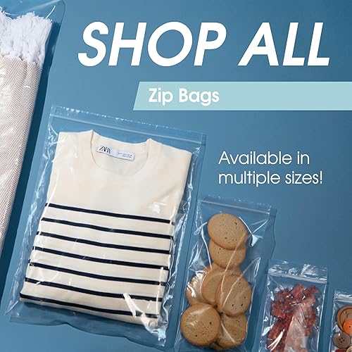 Miniatura 6 de Spartan Industrial - Bolsas de polietileno de plástico transparente con cierre de cremallera de 16 x 20 pulgadas (250 unidades) con cierre