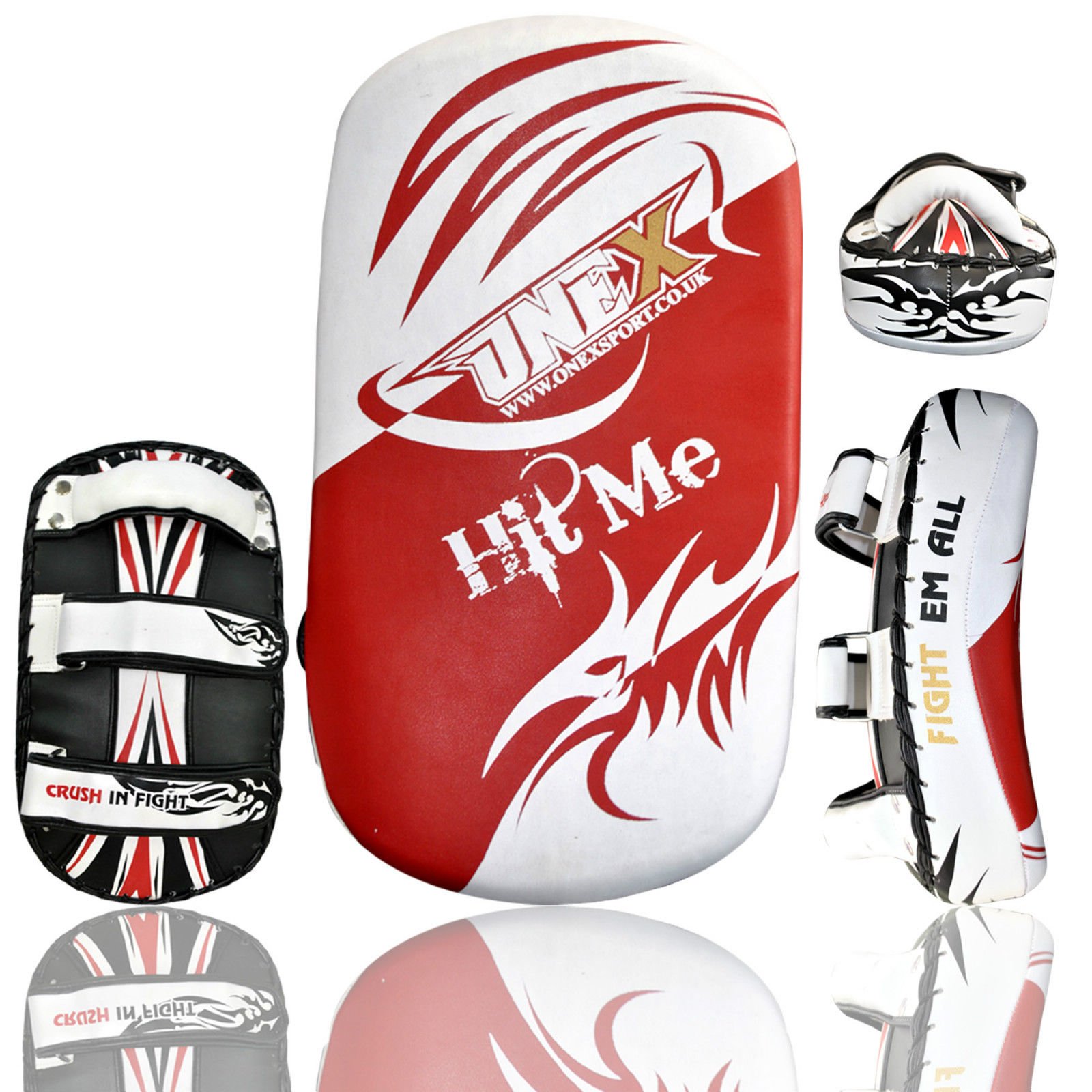ONEX Muay Thai Pad Curved- martial arts kick shield Hook & Jab for kickboxing training to practice powerful kicks punches and strikes