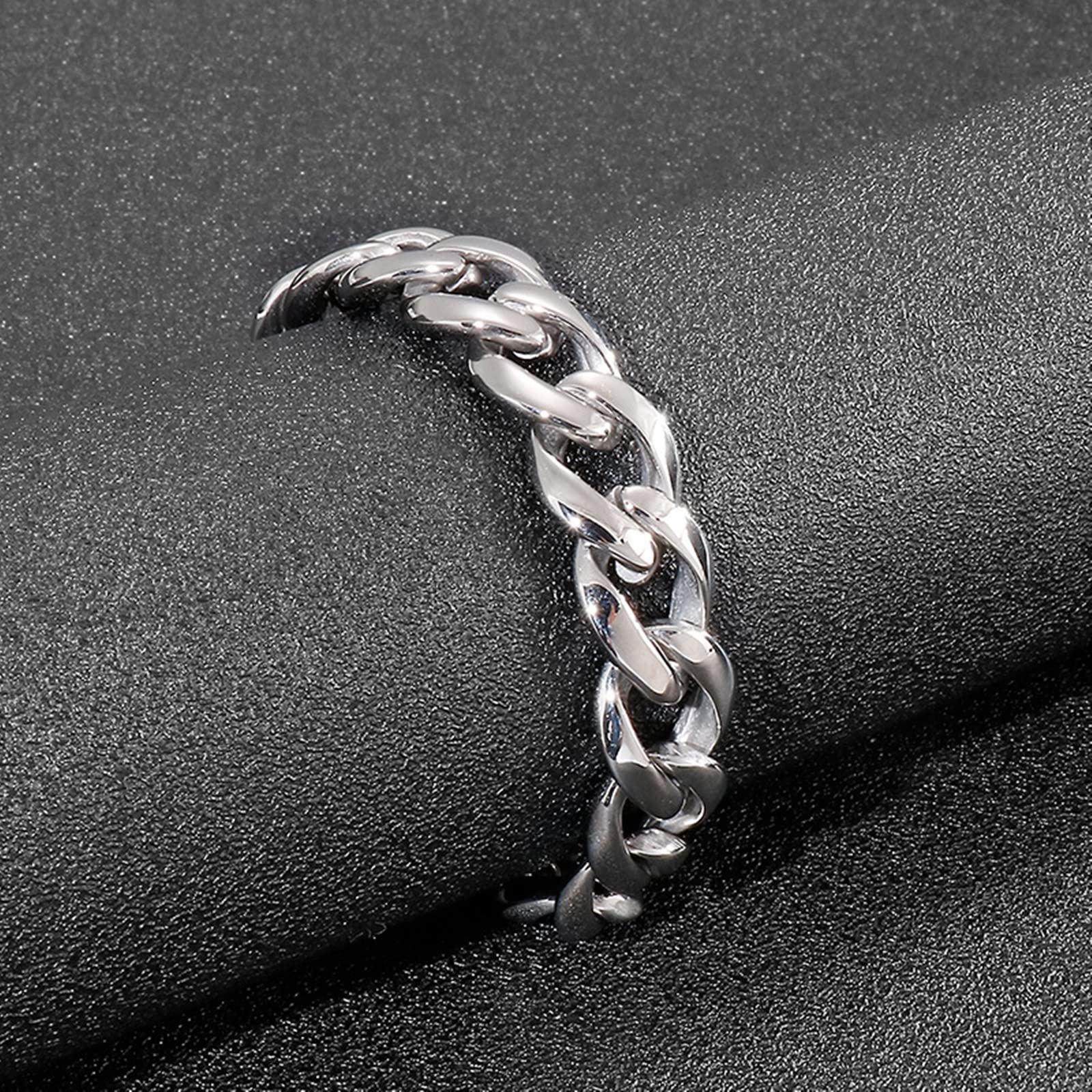Pulsera Igualdad, Hebilla Anilla Hebilla Caracol Trenzada Pulseras Mejores Amigas Plata Regalo para el cumpleaños de San Valentin 200x13mm