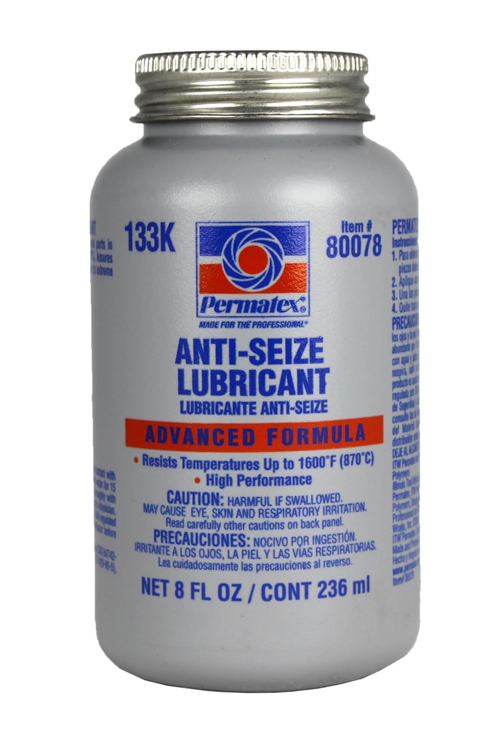 Permatex 80078 AntiSeize Lubricant with Brush Top Bottle