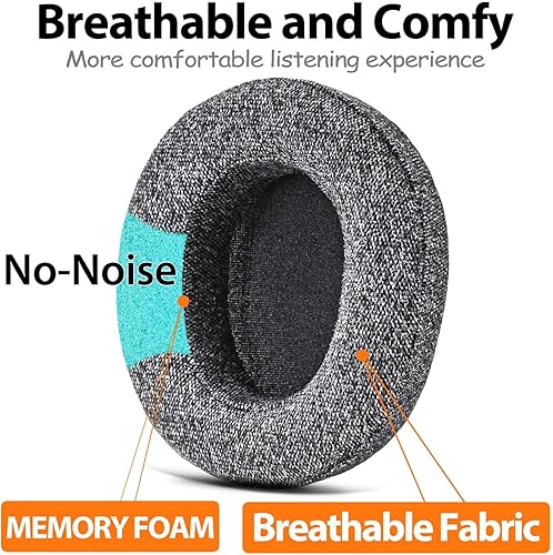 Miniatura 21 de Nova Pro Almohadillas de repuesto con cable para auriculares Arctis Nova Pro con cable de TRANSTEK, durabilidad mejorada y aislamiento de sonido,