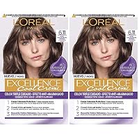 L´Oréal Paris Excellence Cool Creme Tinte Permanente - Tono 6.11 Rubio Oscuro Ceniza (Confezione da 2)