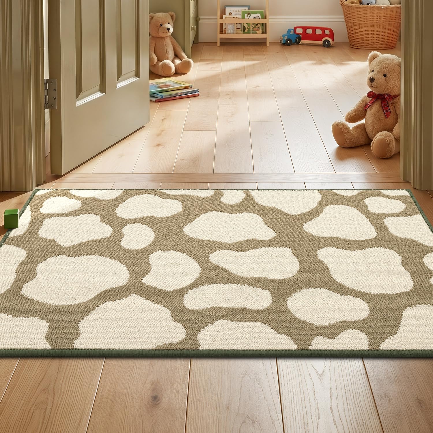 Biscpro Dirt Trapper Indoor Doormat,60x90cm Welcome Door mat,Non Slip Backing Washable Door Mats,Absorbent and Resistant Low-Profile Entrance Inside Floor Mat for Front Back Door and Entryway(Brown)