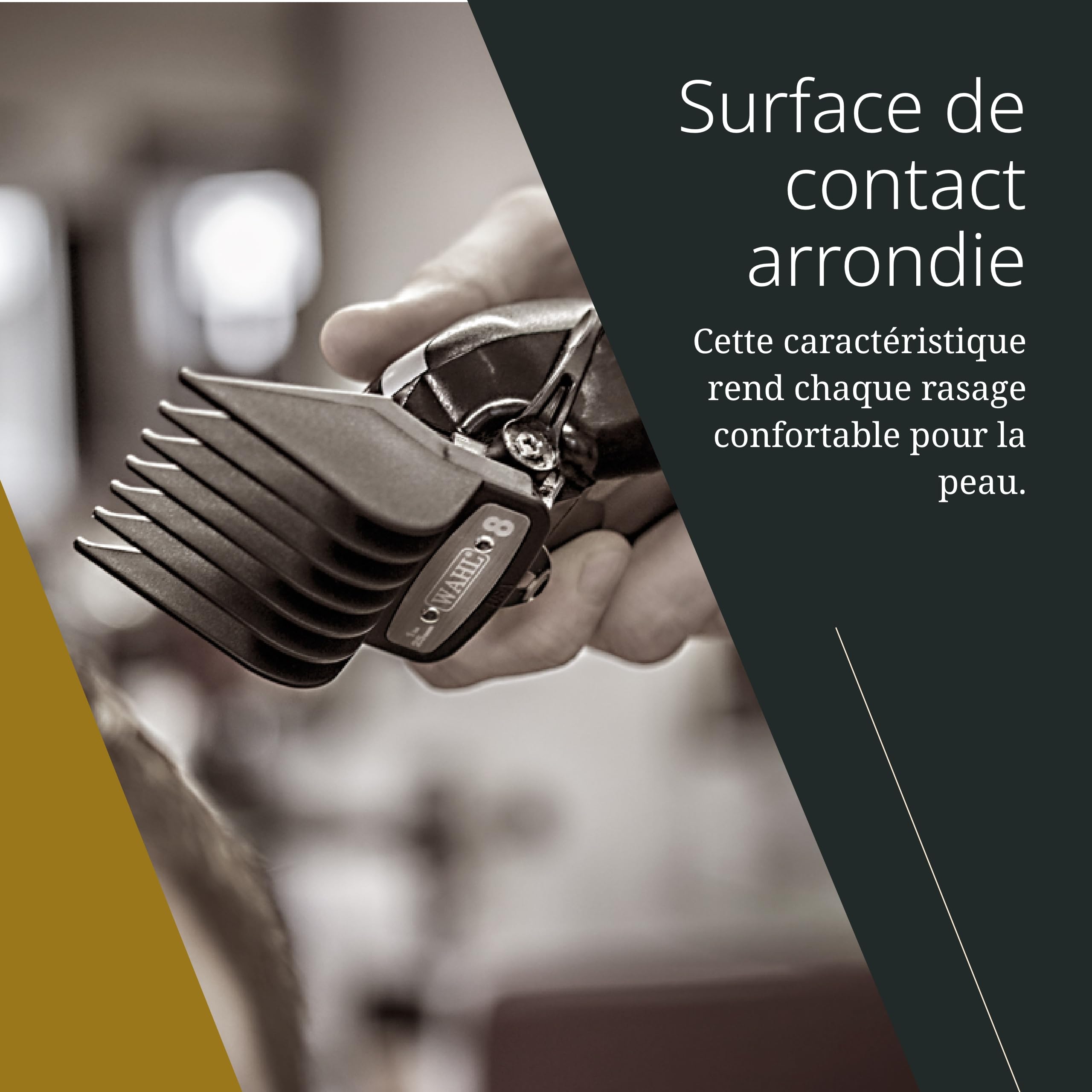 Wahl Guides de coupe Premium avec sac poly - ensemble de peignes de fixation premium, 1,5 mm à 25 mm - Convient pour toutes les tondeuses à cheveux cordonnés Wahl, 10 PCS
