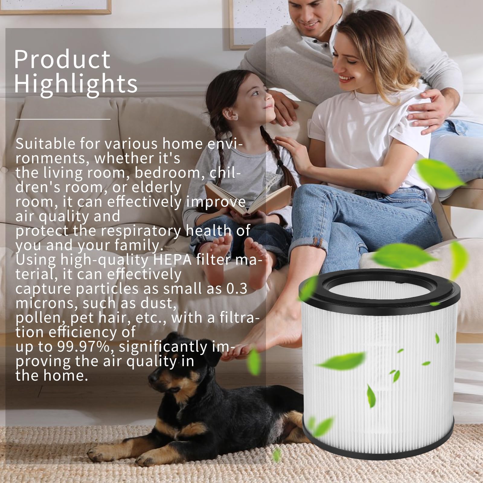 LCXCXY 2 szt Filtr HEPA, Dotyczy Philips, Dotyczy Philips serii 800 AC0830/10 AC0820/30 AC0820/10 AC0819/10 do oczyszczacza powietrza, FY0194/30 i FY0293/30