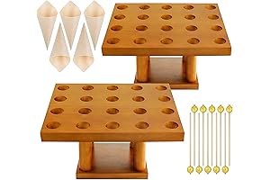 2 Pack Cone Holder Stand with 40 Holes Capacity Charcuterie Cone Holder