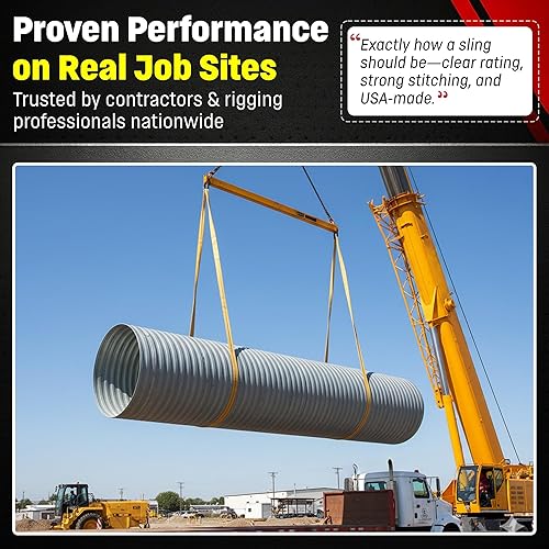 Miniatura 7 de DD Sling (fabricado en Estados Unidos) de 1 pulgada y 2 pulgadas de ancho por 4 pies a 12 pies de longitud en el listado, 2 capas, eslingas de