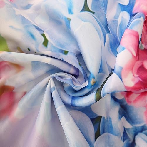 Miniatura 5 de LIVILIAN - Cortina de ducha de mariposa con ganchos, cortina de ducha floral en remolino, cortinas de ducha de mariposa para baño, lavable a